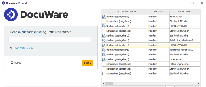 Dokumente zur Betriebsprüfung übergeben